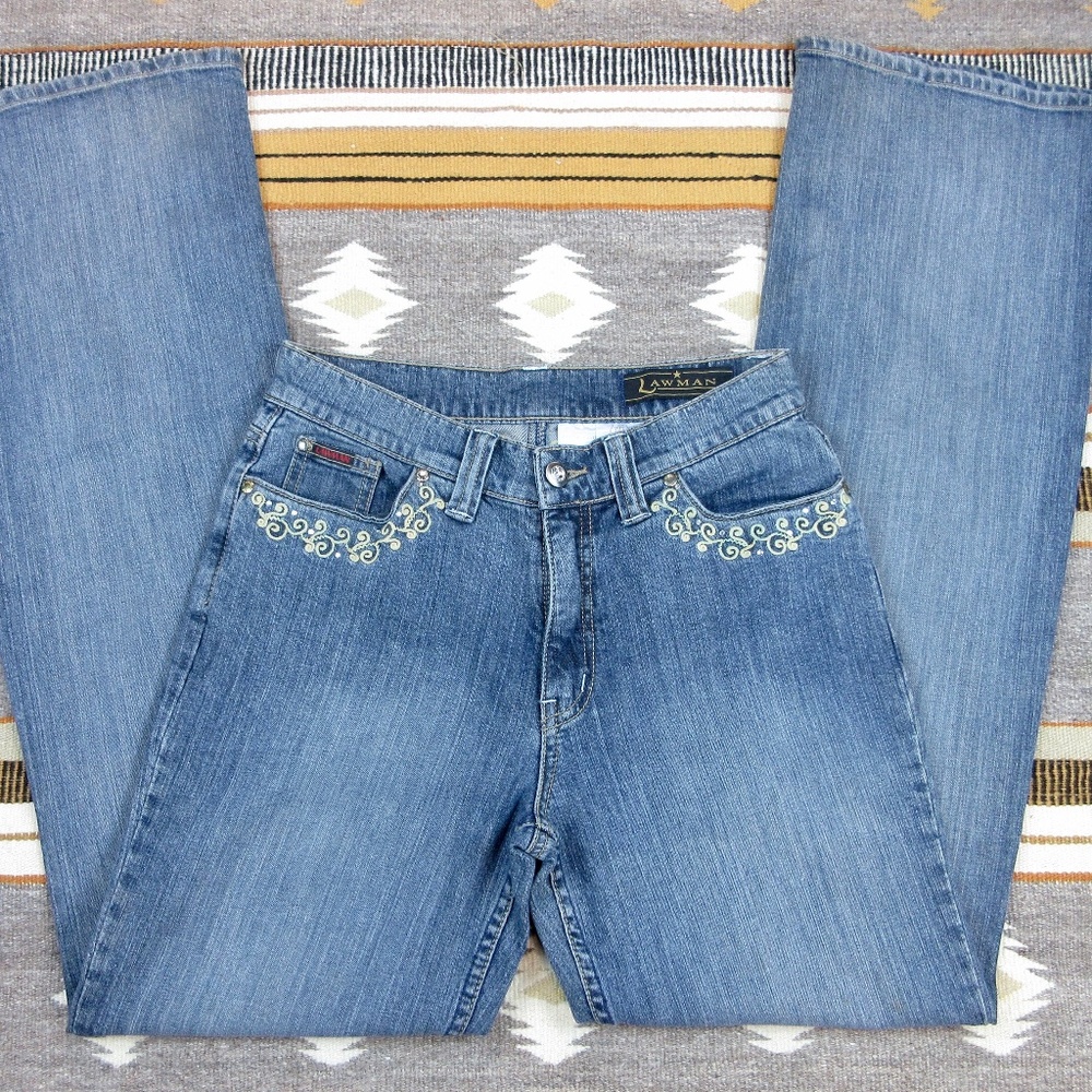 Vintage Lawman Western Cowgirl Jeans, Sz S Small
